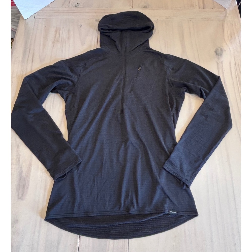 Patagonia Mens Capilene Thermal Weight Hoody Black Polartec 43667 Size M